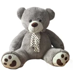 Factory Price Large Size Ribbon Bear Plush Toy Cuddle Doll Soft Stuffed Toy Happy Gift