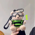Unisex Popular Pilot Bear Plush Pendant Cute Keychain Bag Pendant Gift PP Cotton Filled Dog Doll for Stress Relief - 图片 3