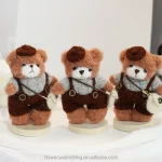 High-End Handwoven Needle-knit Bear Stuffed Animal Toy Fluffy Cotton Texture and Fun Modeling Collection-Level Healing Gift