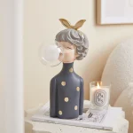 Nordic Creative Modern Bubble Cute Girl Table Lamp Night Ambient Light Ornaments Home Room Decoration fairy Girl Figurine - 图片 3