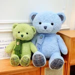 Cute Teddy Bear Wholesale Plush Doll Pillow Soft Stuffed Animal Bear With Scarf Rose Fluffy Toy for Gifts - 图片 4