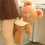 Cute Bear Rag Doll Plush Toy Comfortable Sleeping Pillow Girls' Birthday Gift for Stress Relief Washed Technics - 图片 4