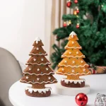 Wholesale New Gingerbread Christmas Tree Resin Decor Festive Home Tabletop Ornament Gift - 图片 2