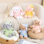 Yanxiannv Cpc Promotional Custom Stuffed Plush Pig Animal Toys Sleeping Cap Elephant Bear Bunny Toy - 图片 6
