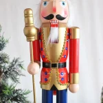 Wholesale Customize Handcraft 90cm 3ft Wooden Nutcracker Ornaments for Outdoor Christmas Decoration - 图片 5