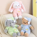 Yanxiannv Cpc Promotional Custom Stuffed Plush Pig Animal Toys Sleeping Cap Elephant Bear Bunny Toy - 图片 5