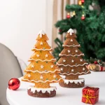 Wholesale New Gingerbread Christmas Tree Resin Decor Festive Home Tabletop Ornament Gift - 图片 3