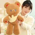 Cute Bear Rag Doll Plush Toy Comfortable Sleeping Pillow Girls' Birthday Gift for Stress Relief Washed Technics - 图片 2