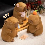 Wholesale 2-in-1 Cute Capybara Cartoon Plush Toy PP Cotton Filling Mesh Lunch Break Blanket Brown Pillow Stuffed Animal Toys - 图片 4