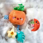 Tumama Kids Vegetables Hanging Rattle Set Plush Pendant Sensory Toy for Crib Soft Baby Soothing Hanging Rattle Stroller Toys - 图片 6