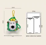 New Year Christmas Gift West Highland White Terrier Plush Pendant Bag Cotton Keychain Creative Puppy Doll Keychain Toy - 图片 3