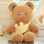 Cute Bear Rag Doll Plush Toy Comfortable Sleeping Pillow Girls' Birthday Gift for Stress Relief Washed Technics - 图片 6