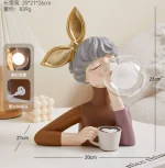 Nordic Creative Modern Bubble Cute Girl Table Lamp Night Ambient Light Ornaments Home Room Decoration fairy Girl Figurine - 图片 5