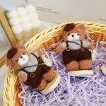 High-End Handwoven Needle-knit Bear Stuffed Animal Toy Fluffy Cotton Texture and Fun Modeling Collection-Level Healing Gift - 图片 4