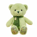 Cute Teddy Bear Wholesale Plush Doll Pillow Soft Stuffed Animal Bear With Scarf Rose Fluffy Toy for Gifts