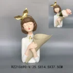 Modern Girl Holding Tray Tissue Holder Key Storage Tray Vase Character Sculpture Resin Ornament Wholesale Unique Animal Storage - 图片 4